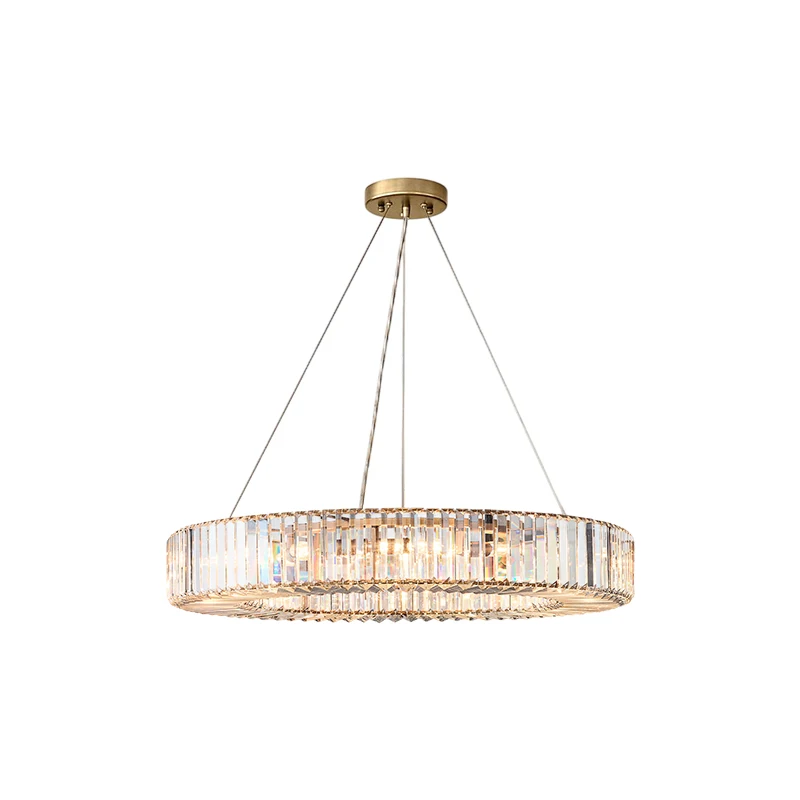 American 2 Layer Crystal Gold Silver Dimmable LED 2026 Chandelier Hanging Lamp Suspension Luminaire