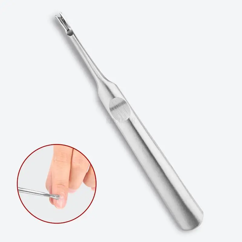 7 unids/set de acero inoxidable para el cuidado de las uñas, corrección de manicura, corrección de ranura para uñas, juego de herramientas para el hogar, portátil