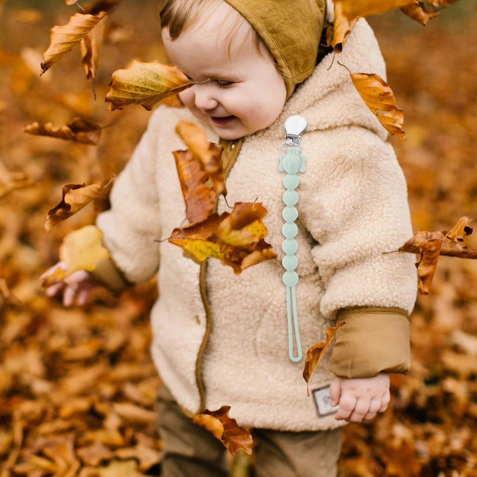 

2 шт., держатель для детской соски, поводок, безопасный зажим из нержавеющей стали, аксессуар для младенцев, поводок для прорезывания зубов