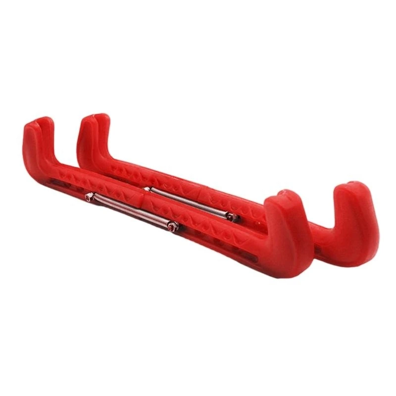 

A0KA 2PCS Ice Clade Cover Cover Cover Skate Blade Guards с регулируемой пружиной для хоккея