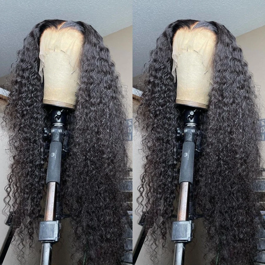 Perucas de cabelo humano brasileiro cheio do laço para mulheres negras, onda de água, peruca dianteira, laço frontal 360, hd, 13x4, 4x4