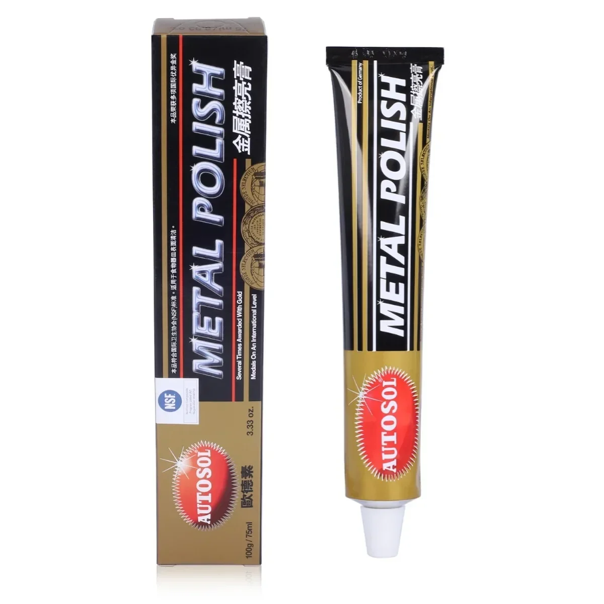 Metal Polishing Paste for Jewelry Copper Brass Aluminum & Chrome Soft Abrasive Compound High Luster Polish Cream