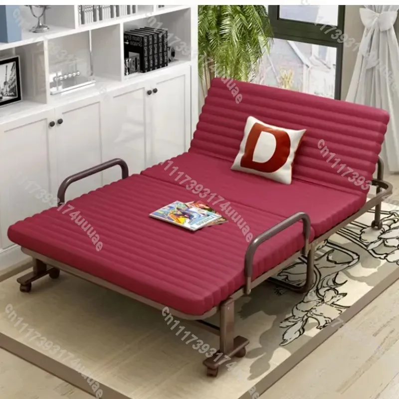 Folding Bed Single Double Portable Camp Cot for Office Lunch Break Nap Home Hospital Guest Simple Lightweight Foldable