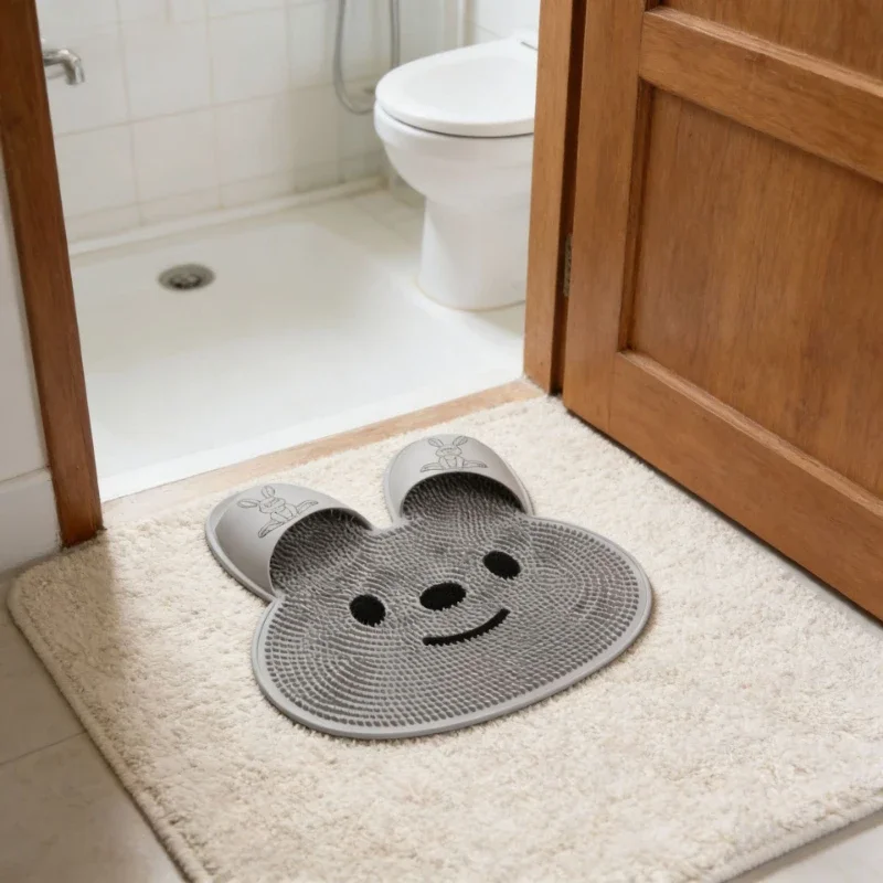 Shower Massage Brush Silicone Foot Scrubbing Mat Back Massager Foot Scrubber Bathroom Non-slip Bath Mat Tools