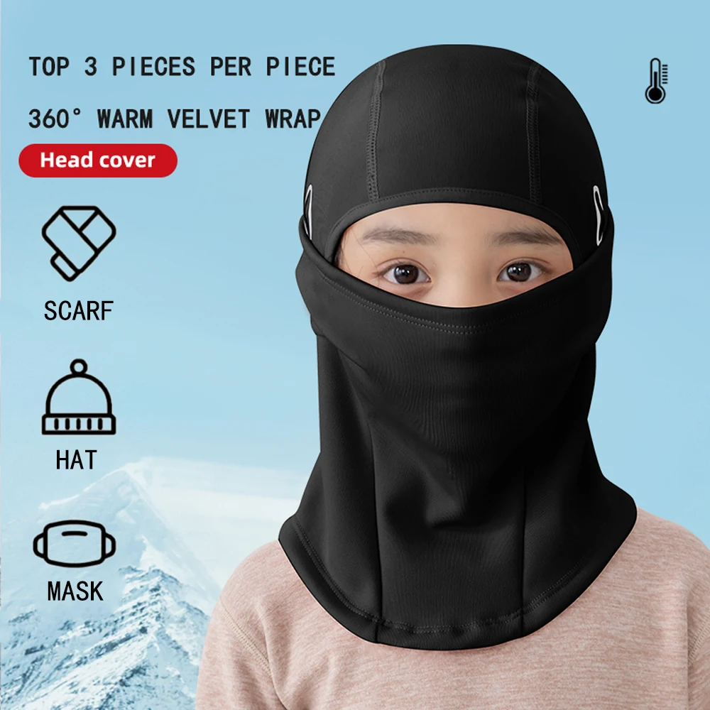 Copricapo caldo da sci per bambini, maschera da ciclismo antivento e resistente al freddo, fodera per casco, passamontagna, cappello da uomo e da donna