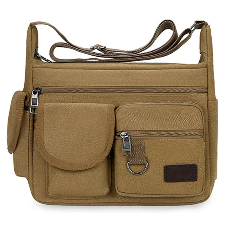 Large Capacity Crossbody Shoulder Bag Business Messenger Canvas Bag Casual Men's Satchel Express Backpacks