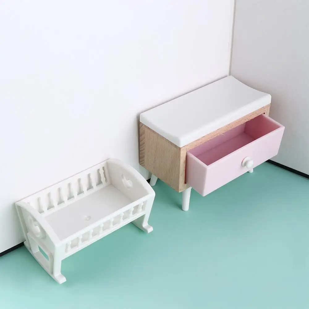 1:12 Dollhouse Wooden horse Simulation Trojan Horse Simulation Dining Chair Model Miniature Dollhouse Dollhouse Furniture Girl view 3