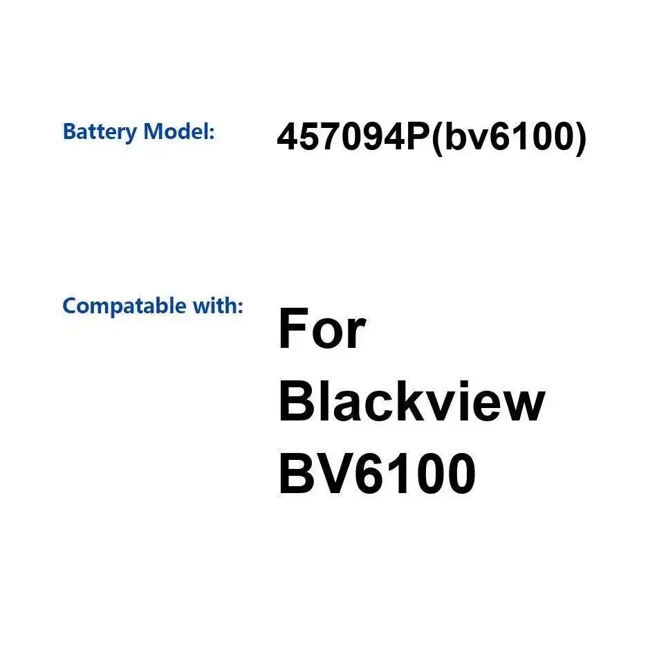

Премиальная замена аккумулятора для мобильного телефона Blackview BV6100 457094P 5580 мАч