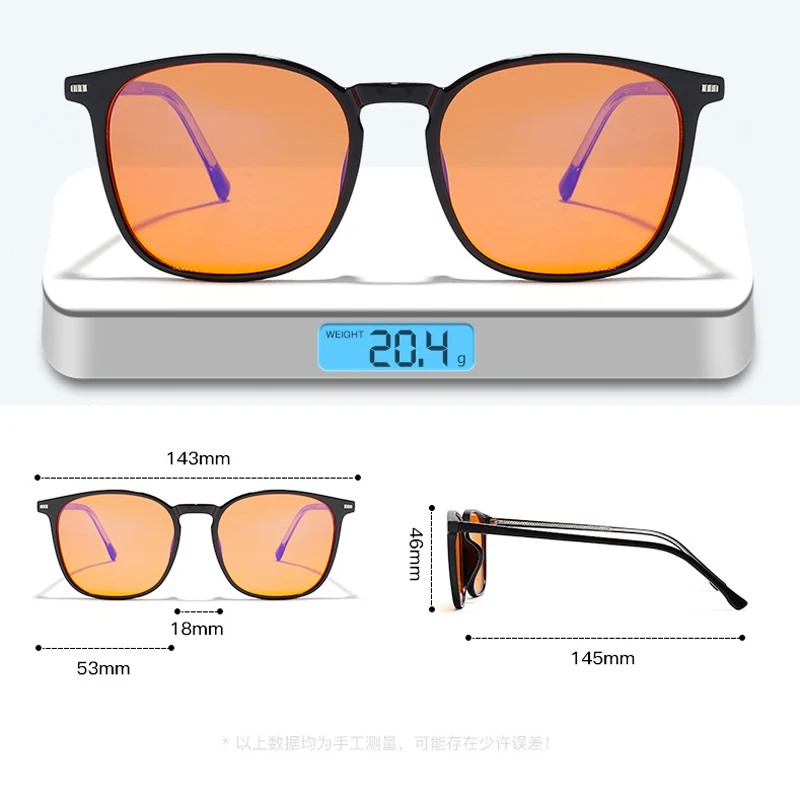 VCKA Super Light 99% blue light Blocking Glasses Red Orange Lens Anti fatigue TR90 Fashion Women Men Computer Gaming Eyewear