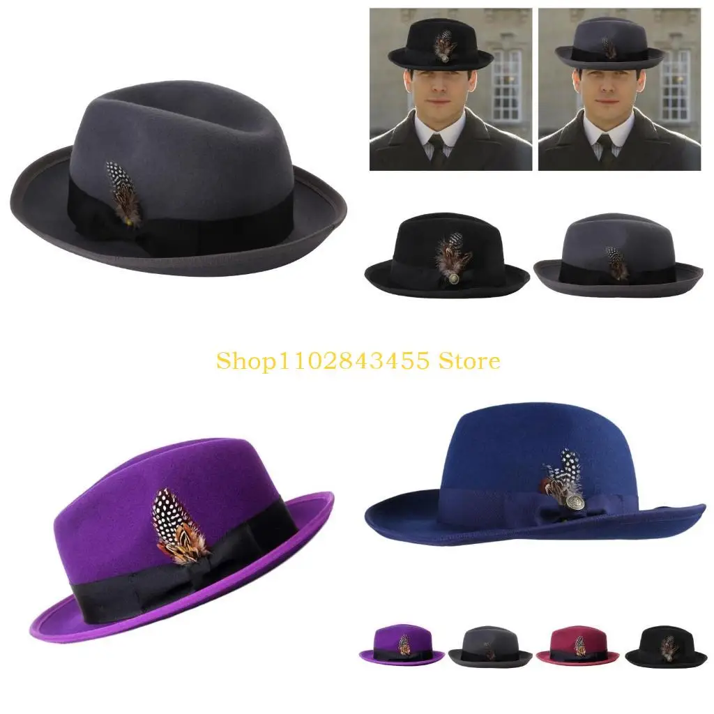 49mc-stage-props-fedora-hat-for-masquerade-party-gentleman-hat-jazzs-hat-with-feathers-adult-carnival-party-costume-accessory