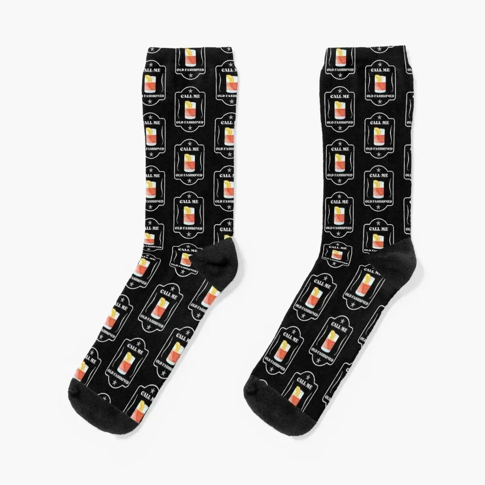 

Call Me Old Fashioned Drink Design Socks cool Antiskid soccer Stockings man Luxury Woman Socks Men's