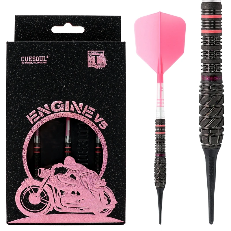 

CUESOUL ENGINE V5 19/21g Soft Tip 90% Tungsten Dart Set with Oil Paint Finished and Unifying ROST T19 CARBON Flight