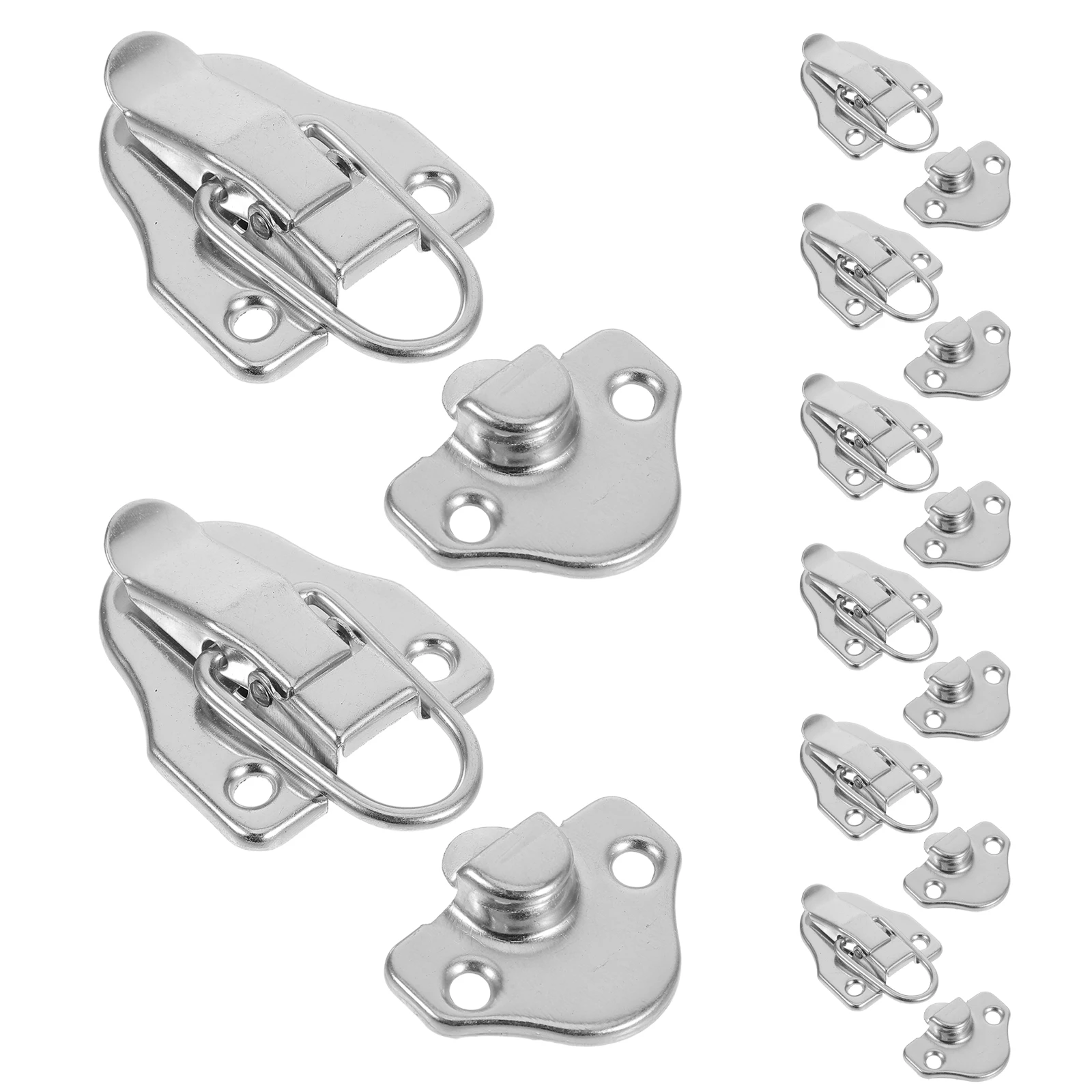

6 Pcs Retro Wooden Box Lock Buckle Latches Boxes Drawer Duckbilled Toggle Key Cabinet Door Iron