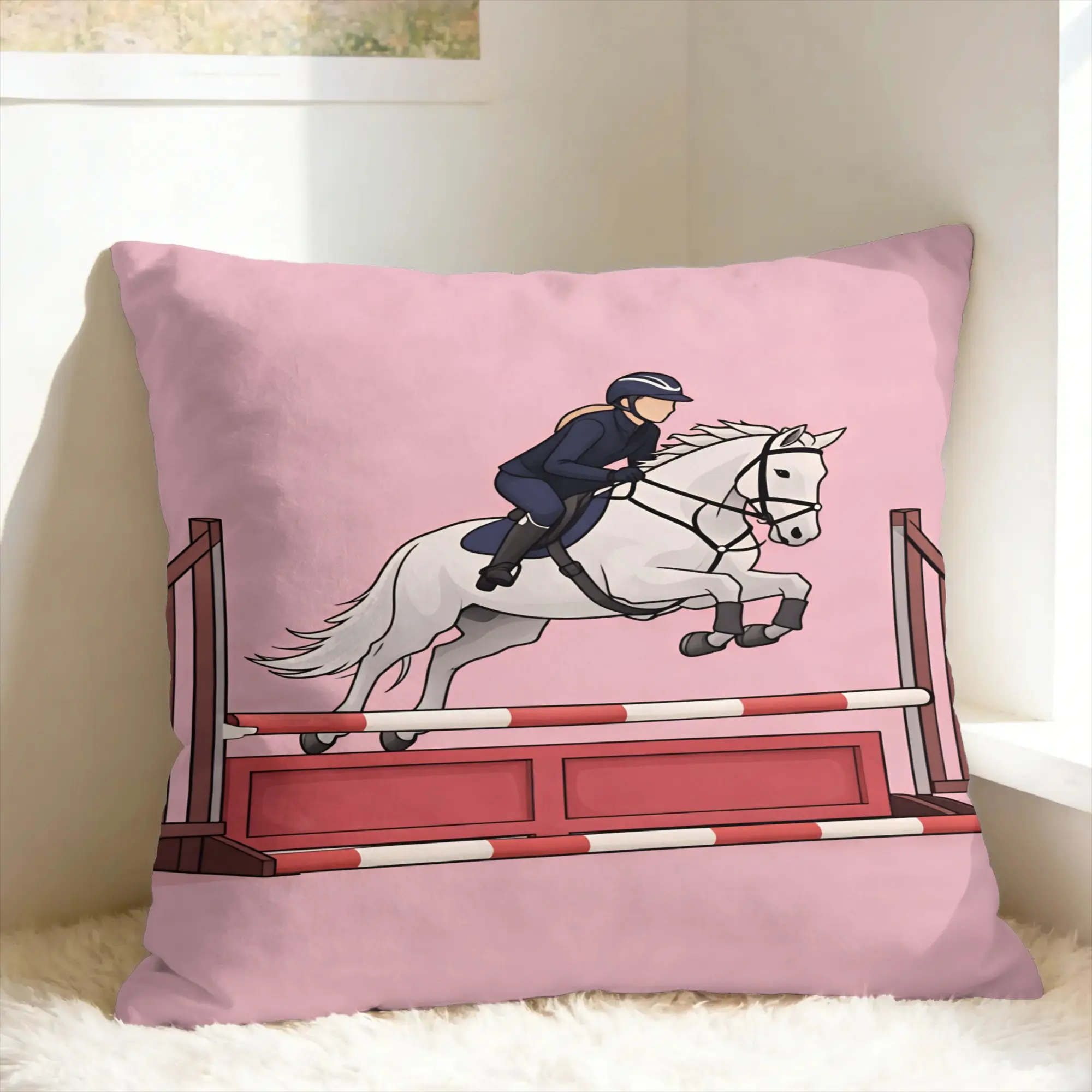 Equestrian Pillow Case  Soft Pillow Cover Novelty Pillowcases For Sofa Bedroom Home Decor