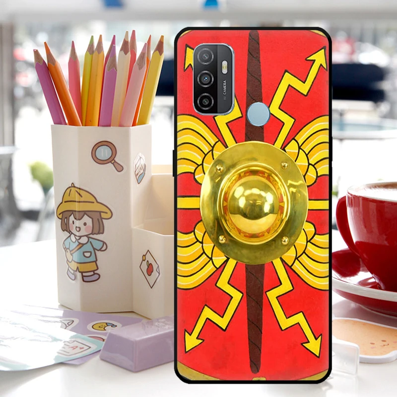 Roman Empire Legionary Shield Emblem Case For OPPO A78 A77 A57 A17 A16 A76 A96 A15 A54 A74 A94 A52 A72 A5 A9 A53 A54s A57s Cover