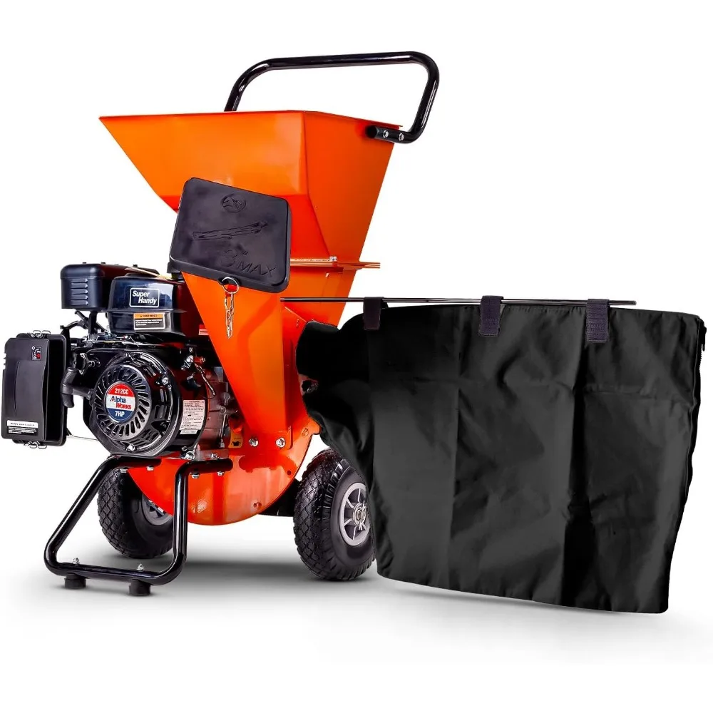 Wood Chipper Shredder Mulcher Ultra Heavy Duty 7HP 3 in 1 Multi-Function 3 Inch Max Capacity