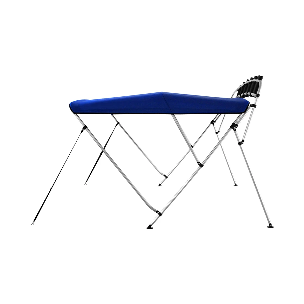 NHCX Bimini Top Five Holes Nylon Fishing Rod Holder Black Aluminum Round Tube Boat Accessory for Boat Customized Size