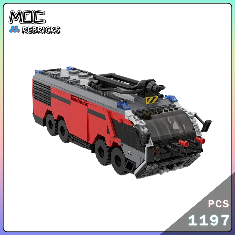 

City Series Classic Air Port Crash Truck Building Block Assemble Model DIY Toy 1197PCS Set Parts Technology Brick Christmas Gift