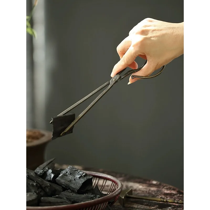 Charcoal stove tools tongs copper fittings copper carbon clip carbon shovel carbon ash copper shovel copper hammer tea stove