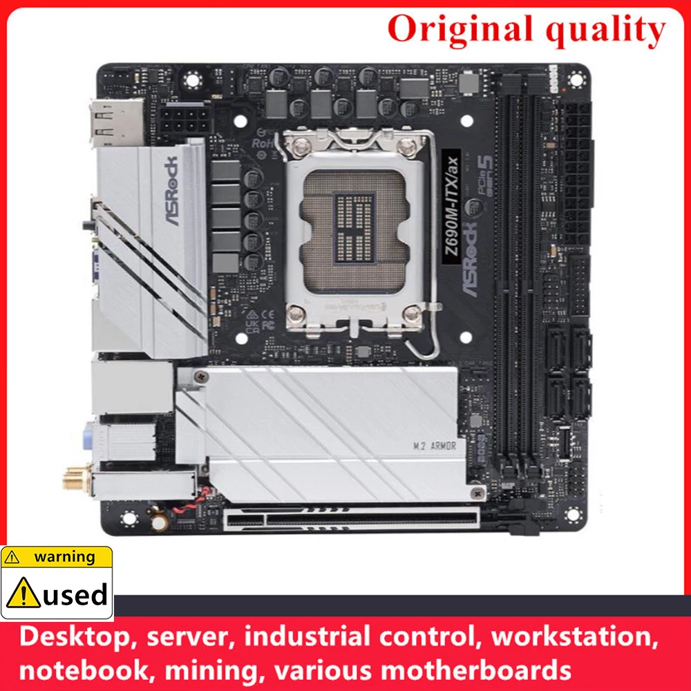 

Используется для материнских плат ASROCK Z690M-ITX/ax LGA 1700 DDR4 64G для Intel Z690 десктопной материнской платы M.2 NVME SATA III