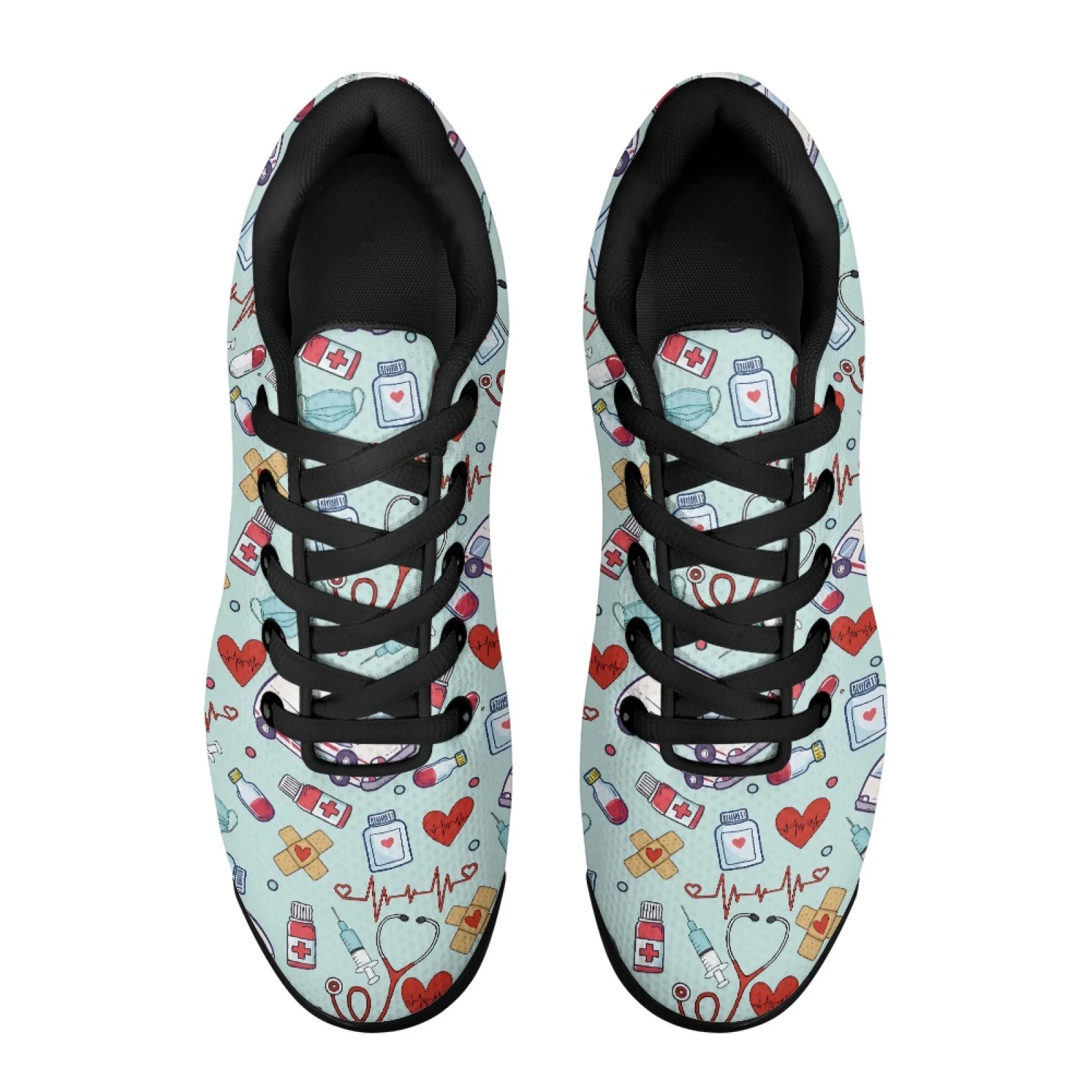PENSTROLL Ambulance Pattern Arch Support Athletic Fashion Shoes Air Running Shoes for Men Modern Tennis Sneakers