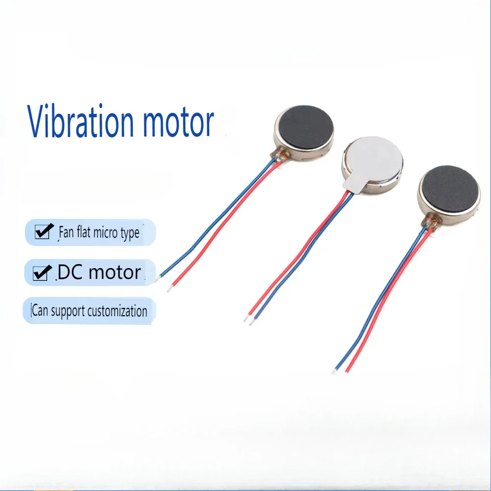 Новинка 2025 года, плоский мотор с кнопкой, 11000 об/мин, мини-матовый вибрационный двигатель постоянного тока 3 В, подходит для игрушечного косметического инструмента, несколько сцен