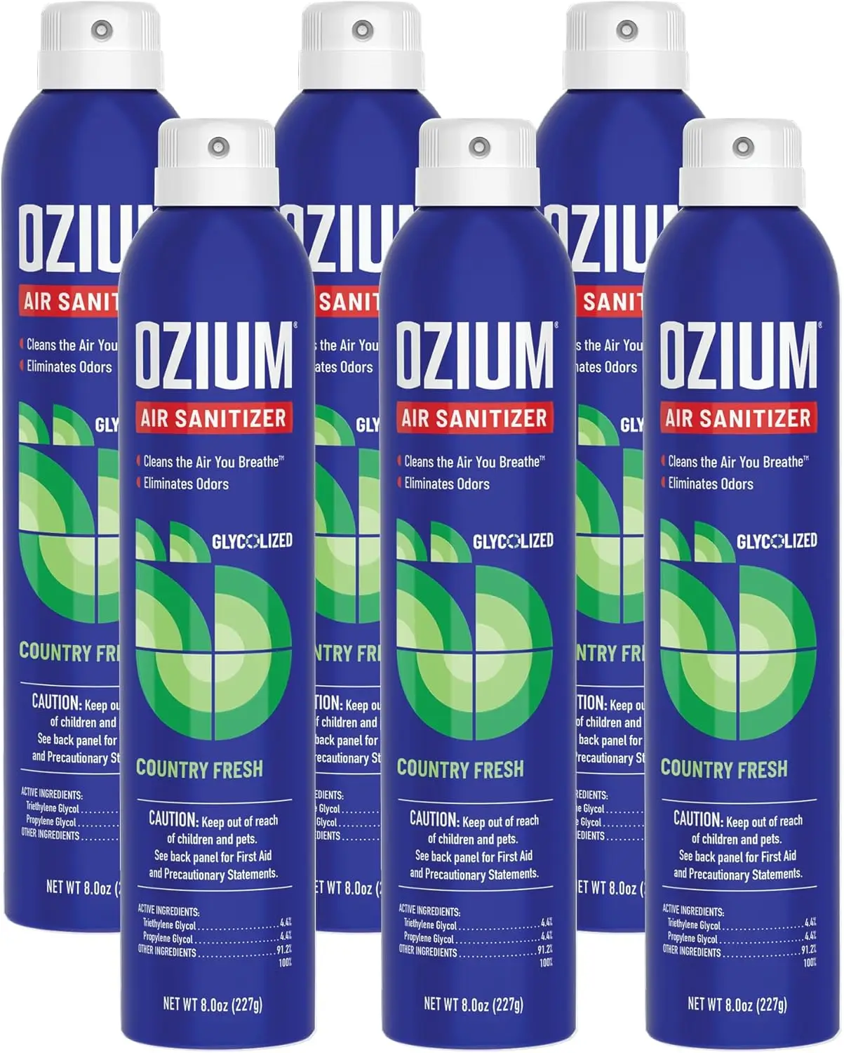 

Air Sanitizer Spray - Eliminates Odors in Home, Car, Office - Fresh Air Cleaner - 8 oz Can - 6 Pack