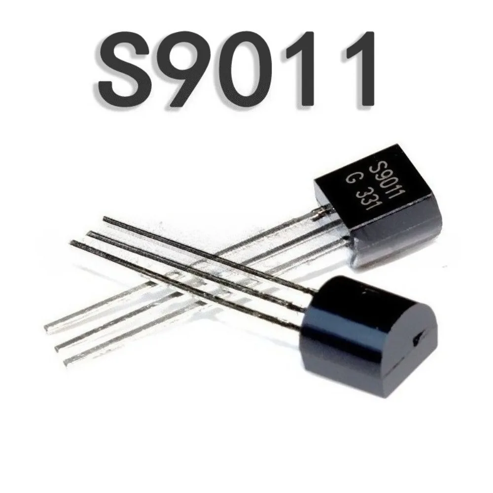 S9011 Transistor 100Pcs TO-92 NPN Bipolar Transistor General Purpose Amplifier Switch Component For Circuit Board PCB Repair Par