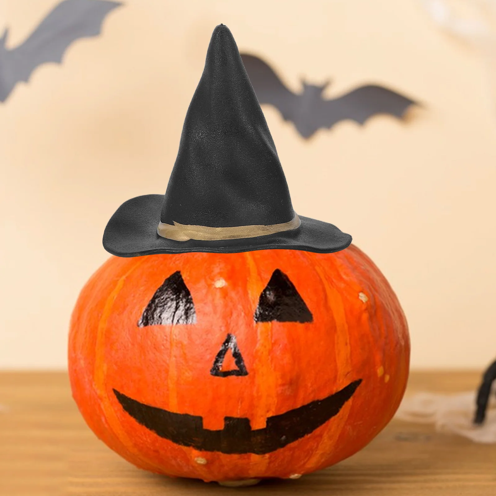 

10 pcs Halloween Decoration Hat Broom Set Lightweight Craft Decor For Party Home Family Gathering Wizard Cap