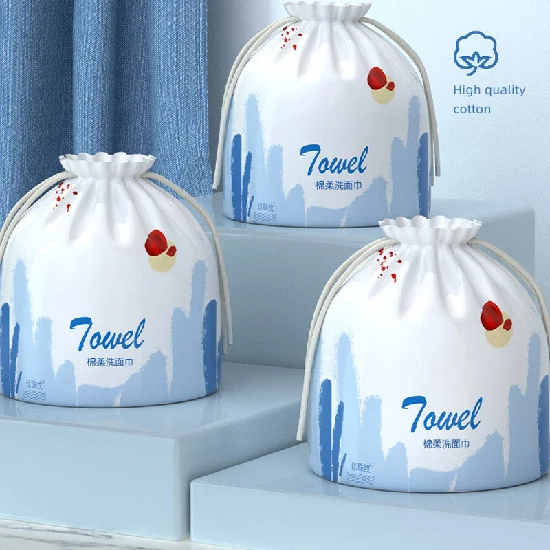 使い捨てコットンフェイスタオル 100% 化粧用タオル 敏感肌用 洗顔タオルとして使用可能