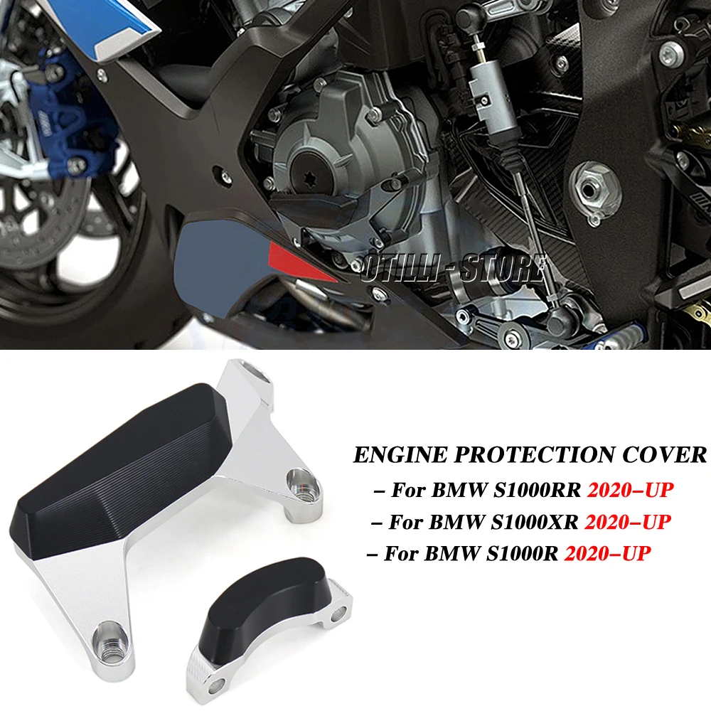 

New Motorcycle Accessories Silver and Black Engine Case Cover Slider Crash Protector For S1000R S1000RR S1000XR 2020 2021 2022