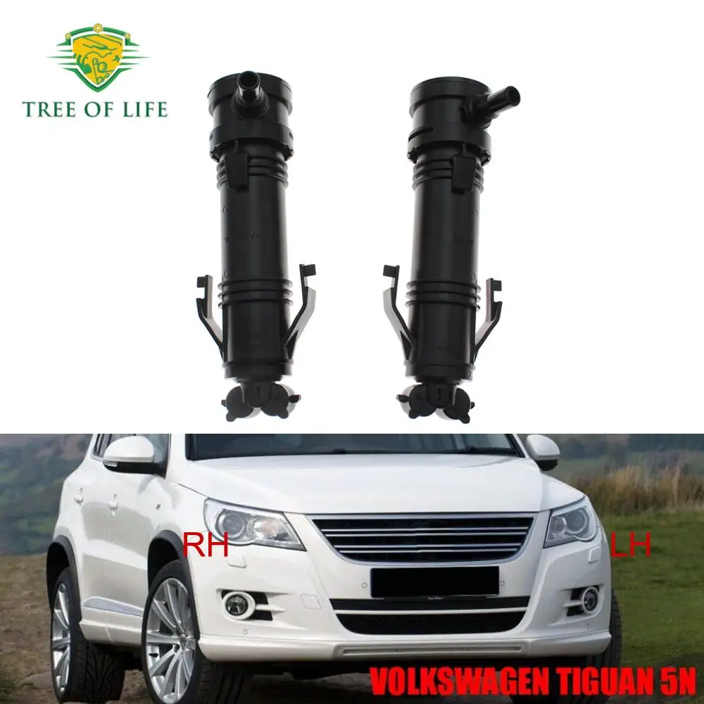 Front Headlight Washer Spray Nozzle For VW Touareg 7P 2014 2015 2016 2017 Tiguan 2007-2018 5N0955103A 5N0955104A 7P6 955 103 A