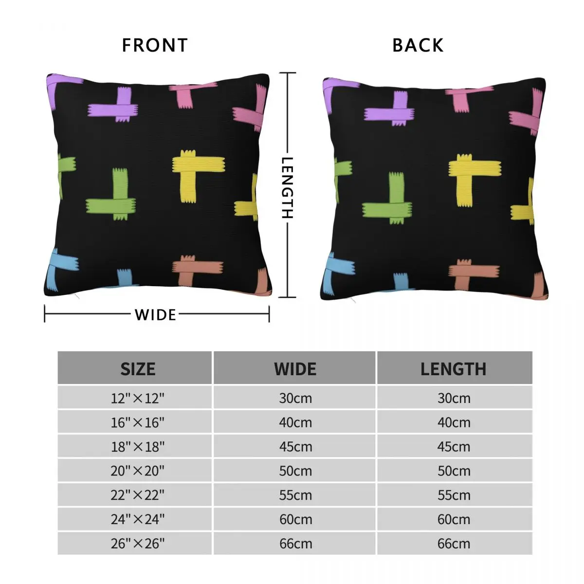 Spike Tape Square Pillowcase Polyester Linen Velvet Pattern Zip Decor Sofa Cushion Cover