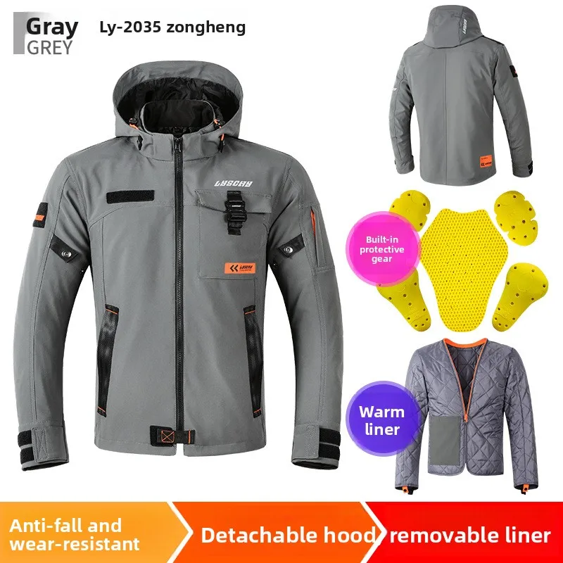 

LYSCHY motorcycle cycling suit for men women 4 seasons waterproof warm and drop-proof recreational motorcycle racing jacket