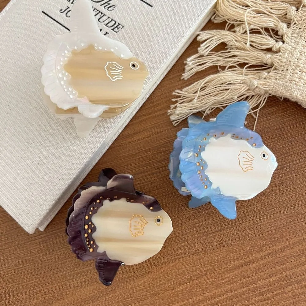 Creative Sea Lion Seal Acetate Hair Clip Geometry Ponytail Clip Ocean Animal Shark Clip Novetly Lovely Creative Hair Claw Daily