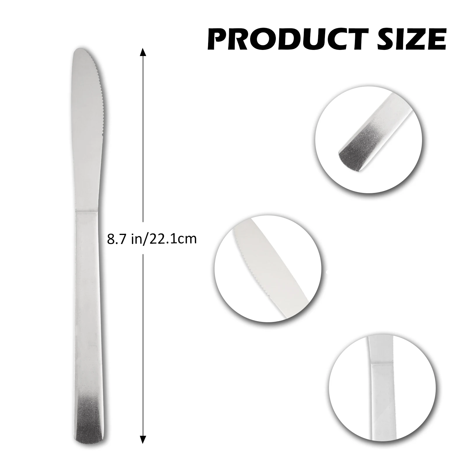 HANSMART 36-Pack Stainless Steel Dinner Knives Sharp Serrated Edge Ergonomic Mirror Finish Dishwasher Safe Rust Resistant Flatware for Home Restaurant