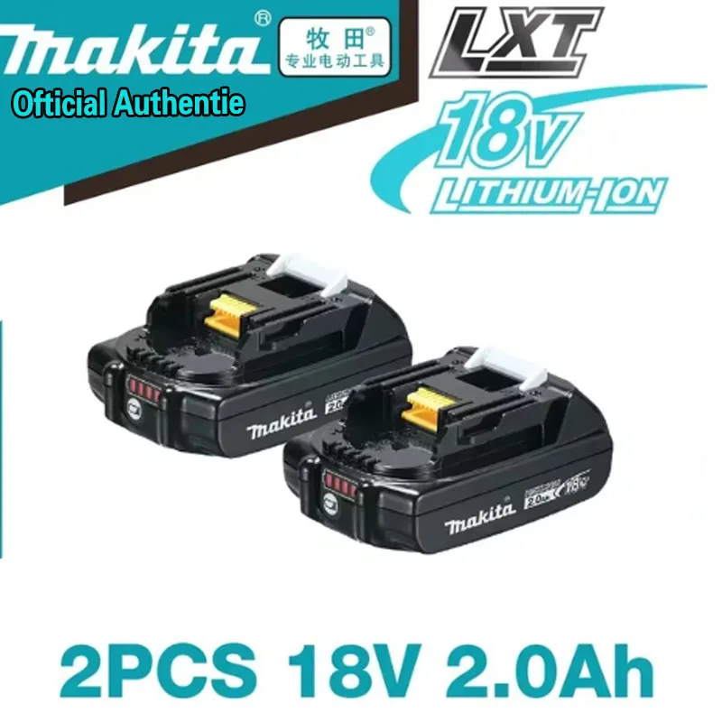 

1-Pack 100% Original Makita 18V 2.0Ah Lithium-Ion Battery BL1820B - Fast Charge 45min, LED Indicator for DHP485/XPH14Z Tools
