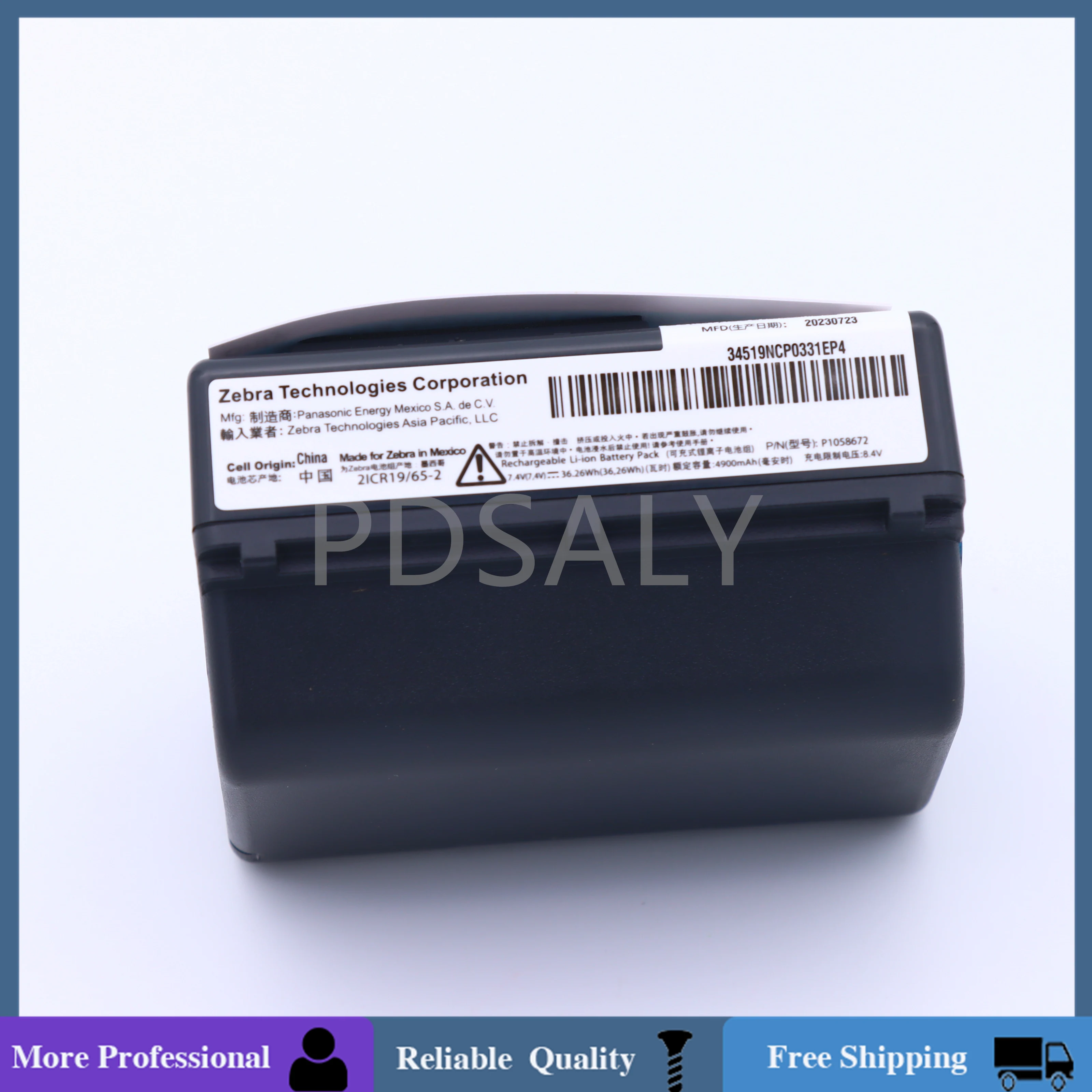 4900mAh Original Battery For Zebra QLN220 QLN320 ZQ510 ZQ520 ZQ521 ZR628 ZR638 ZQ610 ZQ620