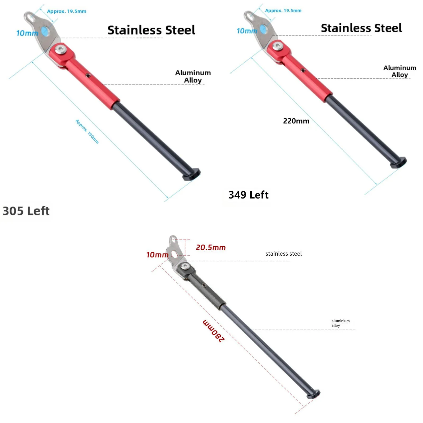 دراجة اليسار مسنده 16/20 بوصة وقوف السيارات قوس ل Dahon ل K3 PLUS 305/349 ل 451/S20/P9/P10 للطي الدراجة الملحقات #2