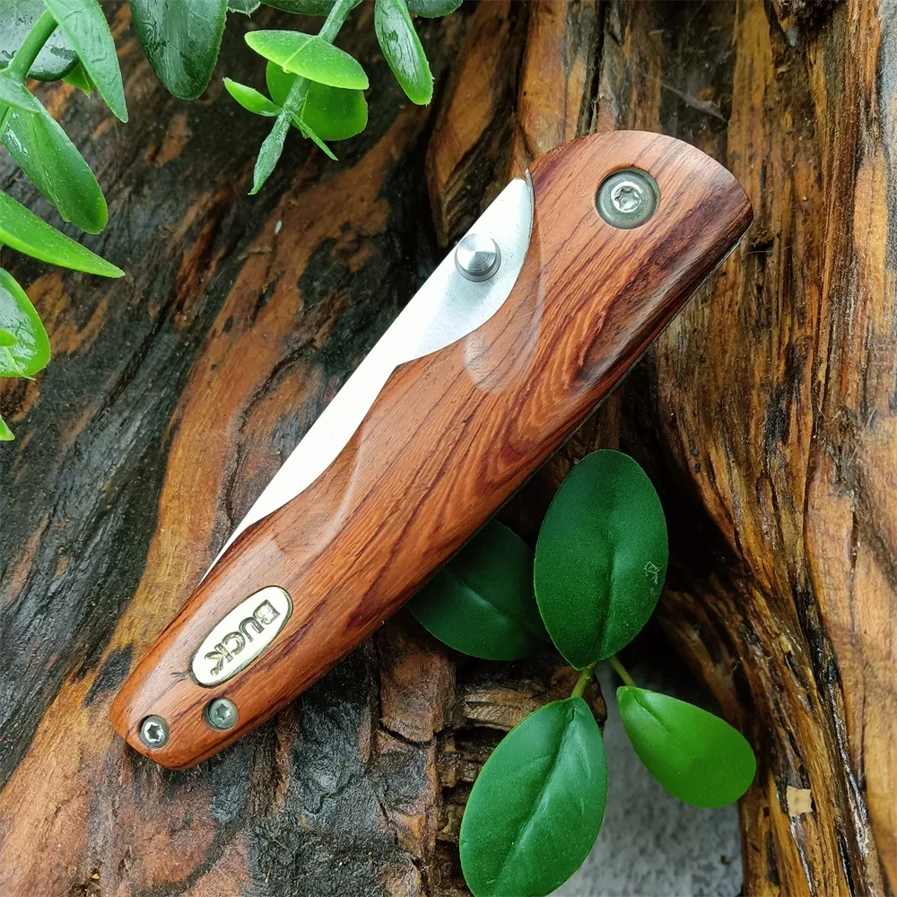 BK 269 Folding Pocket Knife 440C Blade Wood Handle High Quality Outdoor EDC Survival Camping Hiking Hunting Tool