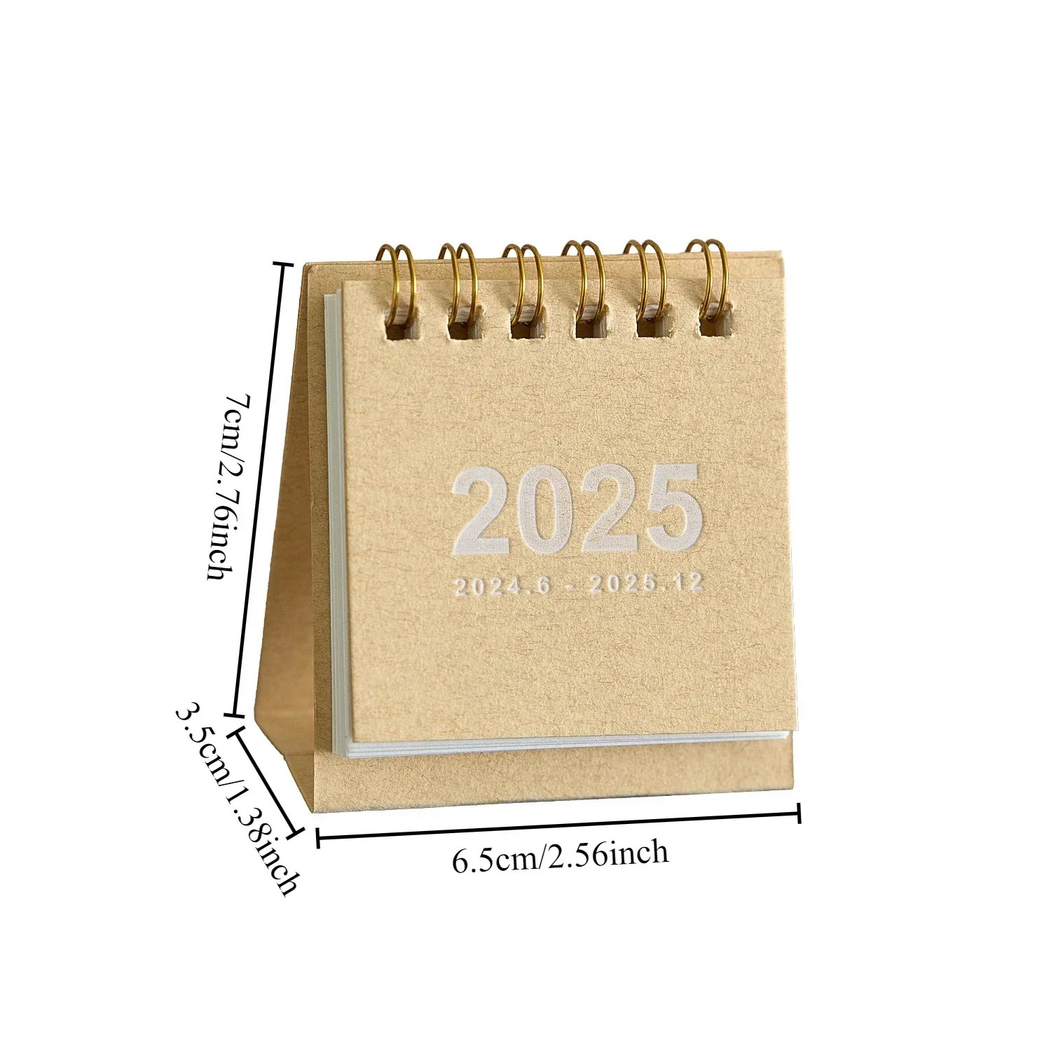 Small Calendar for Desk 2025 Mini Simple Small Desk Calendars Pocket Portable Calendar Punch Plan Desktop Decoration Calendars