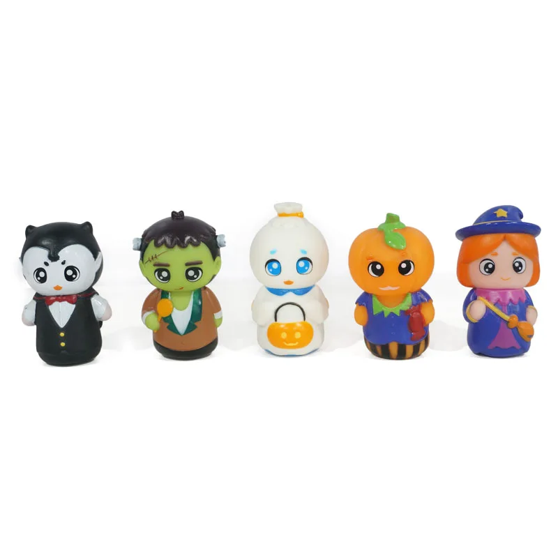 Finger puppen weiches Gummi Handpuppe Spielzeug Halloween Baby Vorschule Puppe Baby beruhigendes Spielzeug ausgestopfte Plüsch puppen Geschenke Wohnkultur