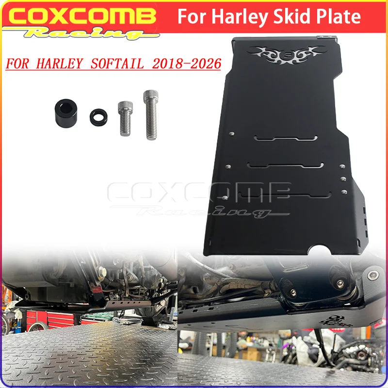 Engine Guard Skid Plate Direct Bolt‑On For Harley Softail 18‑2026 FatBob Street Bob Low Rider Breakout FXBR FXLR FXLRS FLFB FLSB