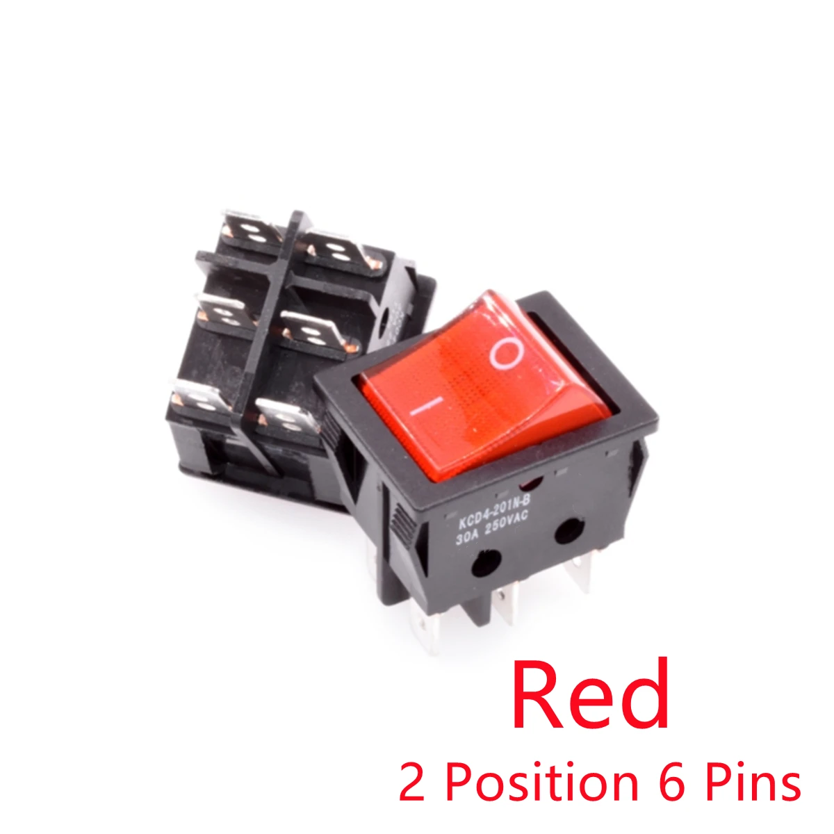 KCD4 Rocker Switch ON-OFF 2 Position 4 Pins 6 Pins 16A 250VAC 20A 125V Electrical Equipment With Light Power Button Cap