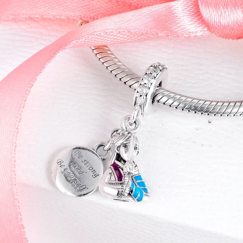 Bracelet à breloques Disney Mulan Dangle pour femmes et filles, accessoires de bracelet, perles Mushu pour bijoux, pendentif exécutif, Fit Pandora Fine, bricolage