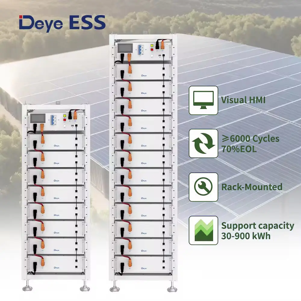 Deye 50KWH 60KWH  Battery BOS-G Pro LiFePO4 51.2V 100Ah 5.12kwh Energy Storage Deye Lithium Batteries