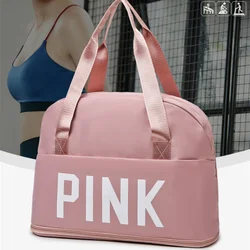 Casual Sports Fitness Bag Women's Bag Outdoor Travel Luggage Bag Shoulder Satchel Tote Bag Large Capacity Waterproof Swimming Yoga Clothing Storage School Bag