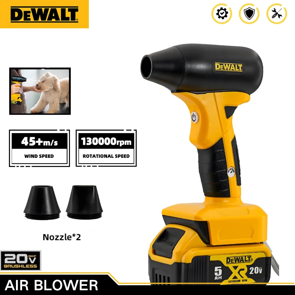 

Dewalt 130000RPM Mini TurboJet Fan Electric Air Duster Adjustable Wind Speed Turbo Violent Handheld Blower Light Car Cleaning