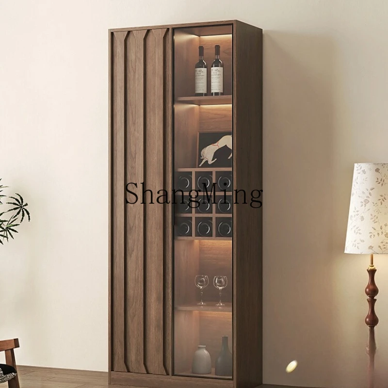 

DHY solid wood living room against the wall retro storage decorative cabinet next to the TV cabinet