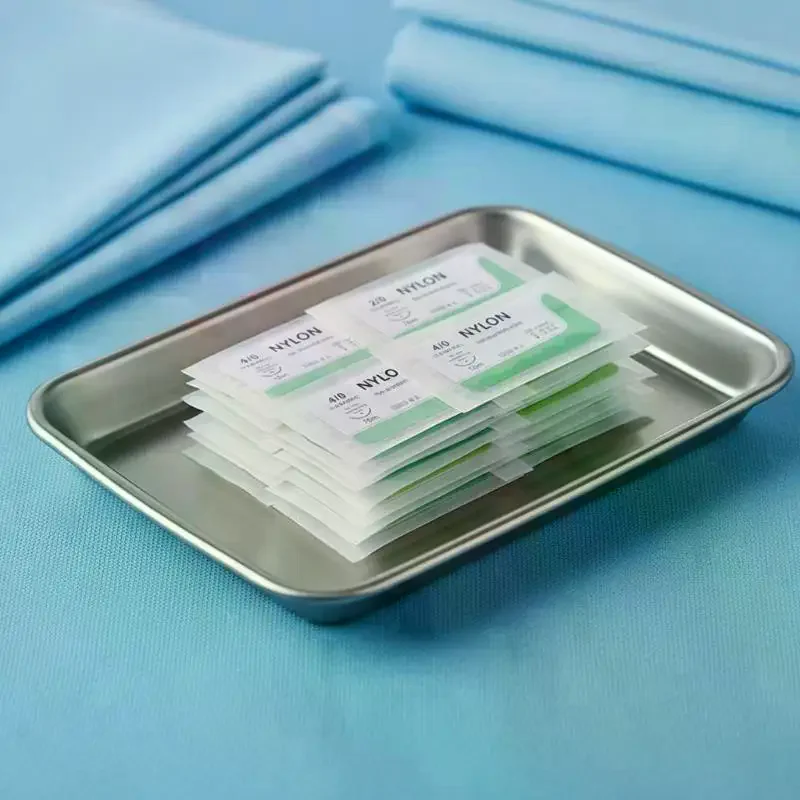 Sterile Suture Thread Kit 12PCS 2.0 3.0 4.0 Nylon Medical Needle Set for Surgical Practice Simulation